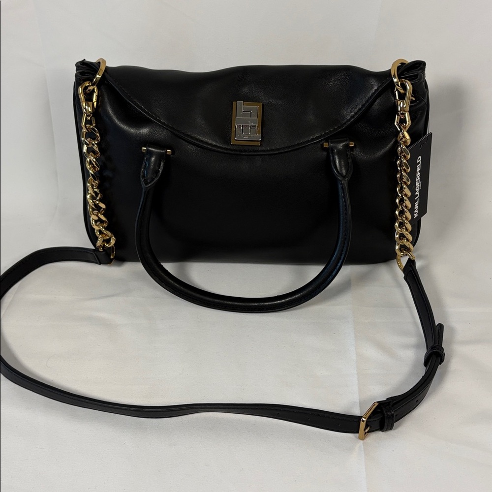 Karl Lagerfeld Genuine Soft Leather with Gold & Silver metal clasp & Dust bag.